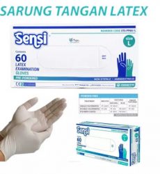 Grosir Sarung Tangan Latex Murah Bogor | Sarung Tangan Karet Sensi Latex Examination | SENSI GLOVES ISI 60PCS